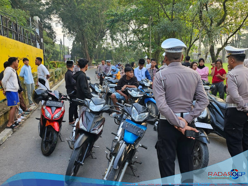 Polres Langkat Lakukan Penertiban Asmara Subuh, Balap Liar, Knalpot Brong dan Permainan Petasan